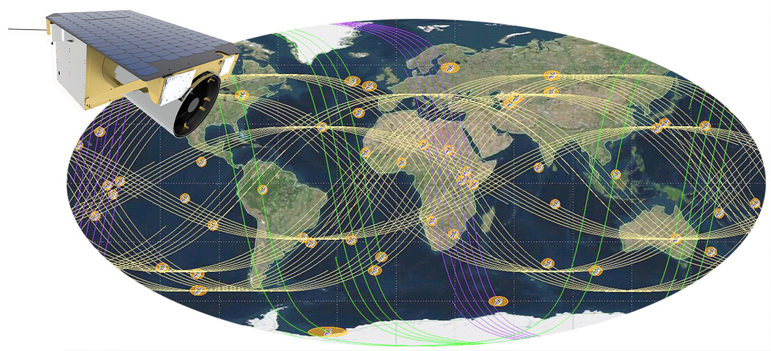 Сканирование поверхности Земли спутниками Global